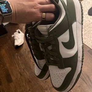 Nike Dunks olive green
